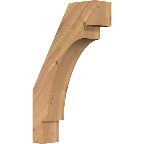 Ekena Millwork 3 1/2"W x 12"D x 20"H Merced Smooth Knee Brace, Western Red Cedar BRC04X12X20MRC00SWR - main